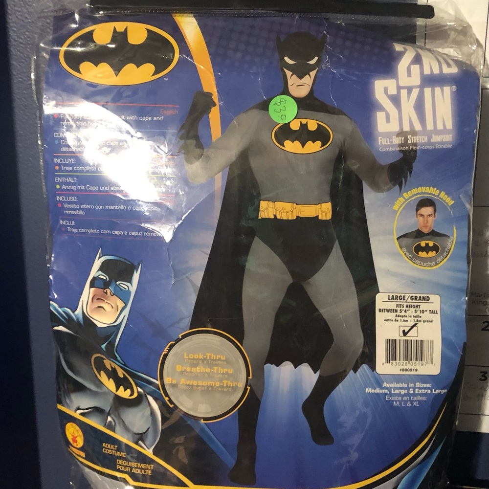 2nd skin Batman jumpsuit men costume